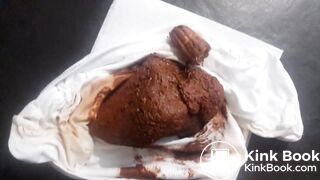 Massive bulgy poop in white tights