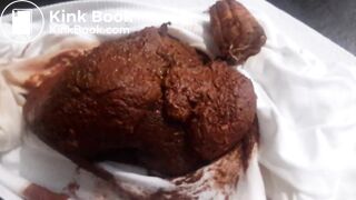 Massive bulgy poop in white tights