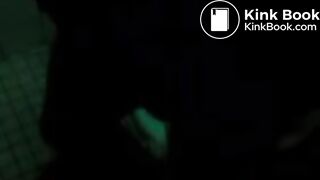 Amateur ebony girl pooping in the public toilet