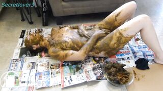 Girl covers herself in saved shit