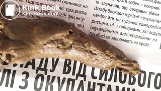 Scat on a newspaper