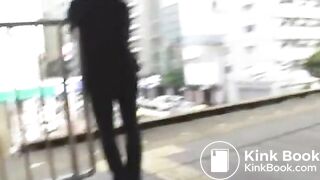 Girl pooped herself on the railroad station