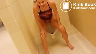 Teen pees bikini