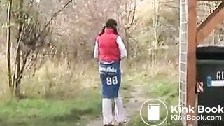 Dany massive public pants \ panty pooping