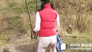 Dany massive public pants \ panty pooping