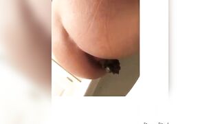 Huge poop from her ass