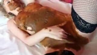 Scat Solo girl shitty masturbation