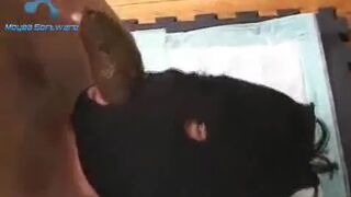 girl shitting big turd on guy