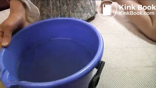 Mature woman forces a girl to poop