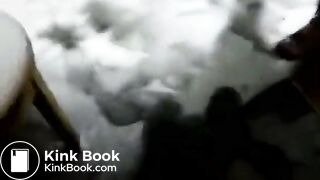 Teen shits in the snow