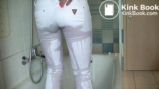 White pants pee & poop
