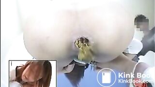 Japanese girl is unloading a huge turd - part 10