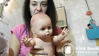 Angie dump on a doll