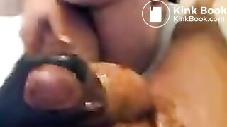 Nice girl who like suck a dick with shit