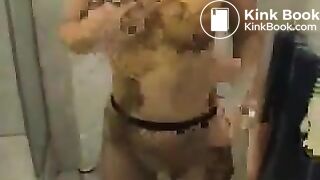 Pooping in Fishnet Tights