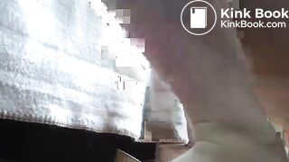 Girl shits and rubs on chest