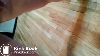 Chubby wife pooping on the floor