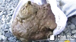 Female poop desperation in public