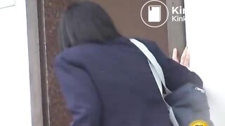 Female poop desperation in public