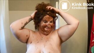 bbw rubs shit in hair