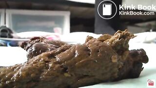 Bored wife puts a big pile of shit on a husband's favorite chair