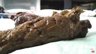 Bored wife puts a big pile of shit on a husband's favorite chair