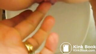 Wife poops in husbands hands