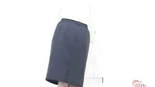 Girl looked happy to have her constipation relieved so well by the enema