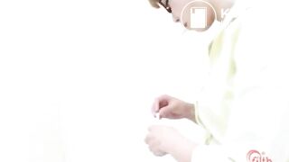 Girl looked happy to have her constipation relieved so well by the enema