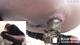 It's amazing to see a little girl hold in that much poop, for at least 2 or 3 days