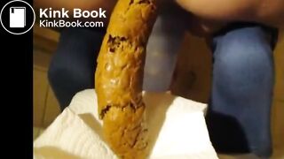 girl taking a huge shit