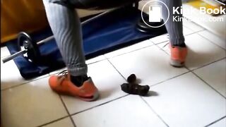 Brazilian girl shitting on the floor of the room