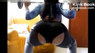 Brazilian girl shitting on the floor of the room