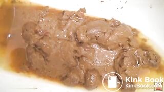 Cute Japanese goddess poops while talking dirty