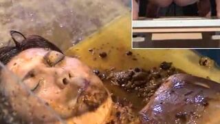 Punishment for toilet slave who tryed to disobey his mistress