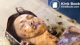 Punishment for toilet slave who tryed to disobey his mistress