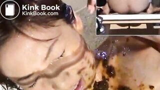 Punishment for toilet slave who tryed to disobey his mistress