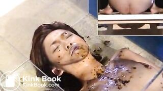 Punishment for toilet slave who tryed to disobey his mistress