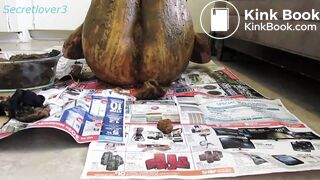 girl takes a scat bath