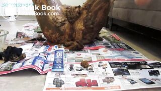 girl takes a scat bath