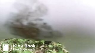 Another pair of white leggings becomes the victim