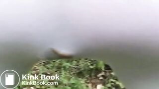 Another pair of white leggings becomes the victim