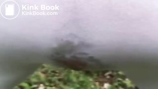 Another pair of white leggings becomes the victim