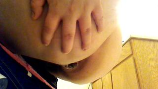 nice squatting poop from teen