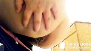 nice squatting poop from teen