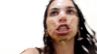 Hot latina getting messy