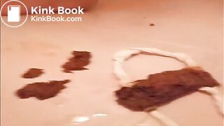 Chubby girl pooping and farting in her white panties