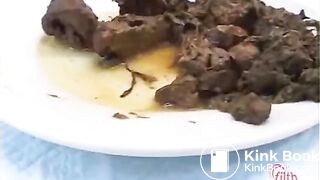 Woman eats, then defecates - part 3