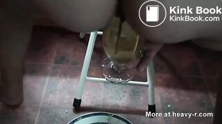 liquid shit on plate by girl