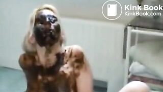 Cathy private show scat eating